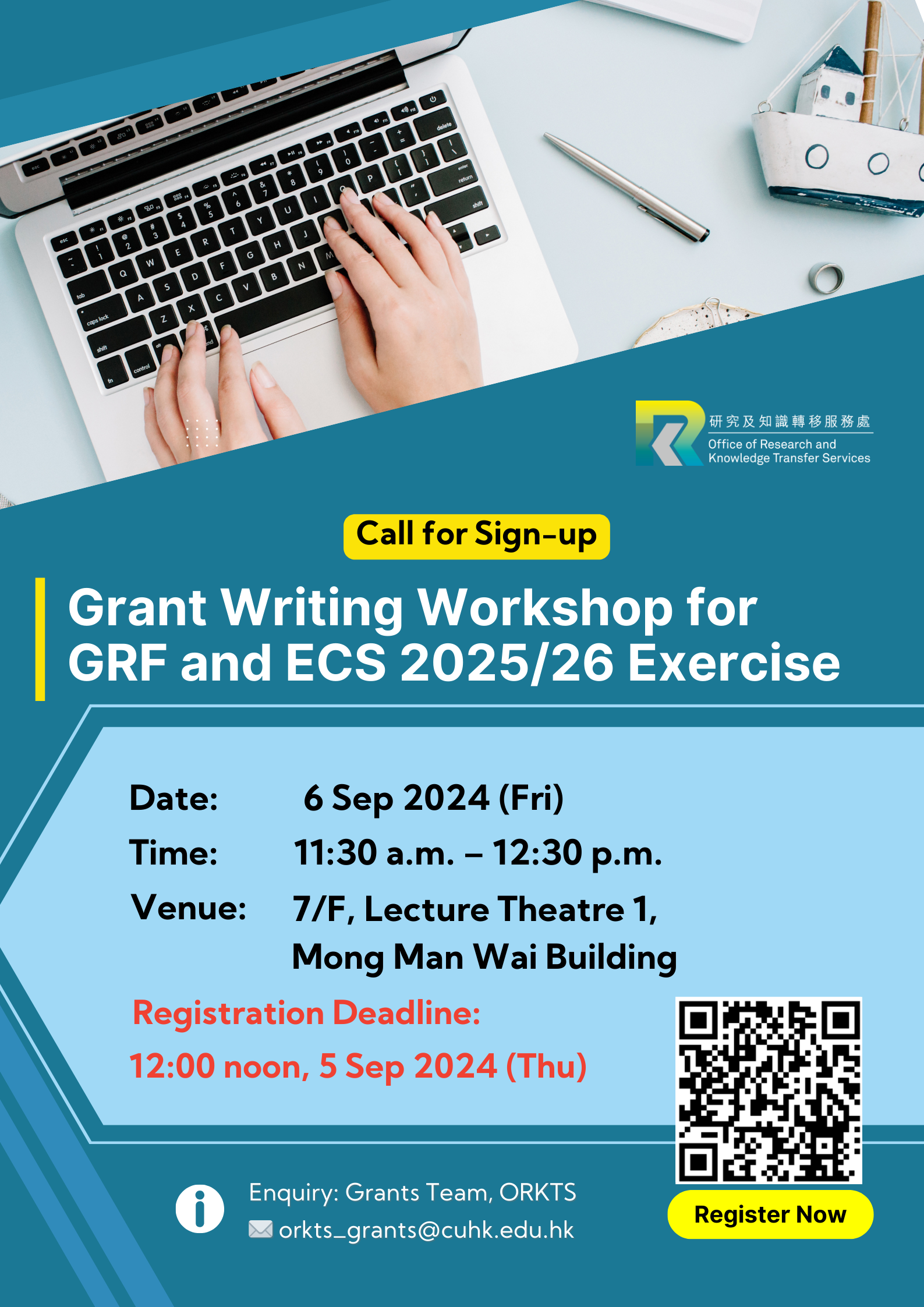 Grant Writing Workshop for GRF and ECS 2025/2026 Exercise