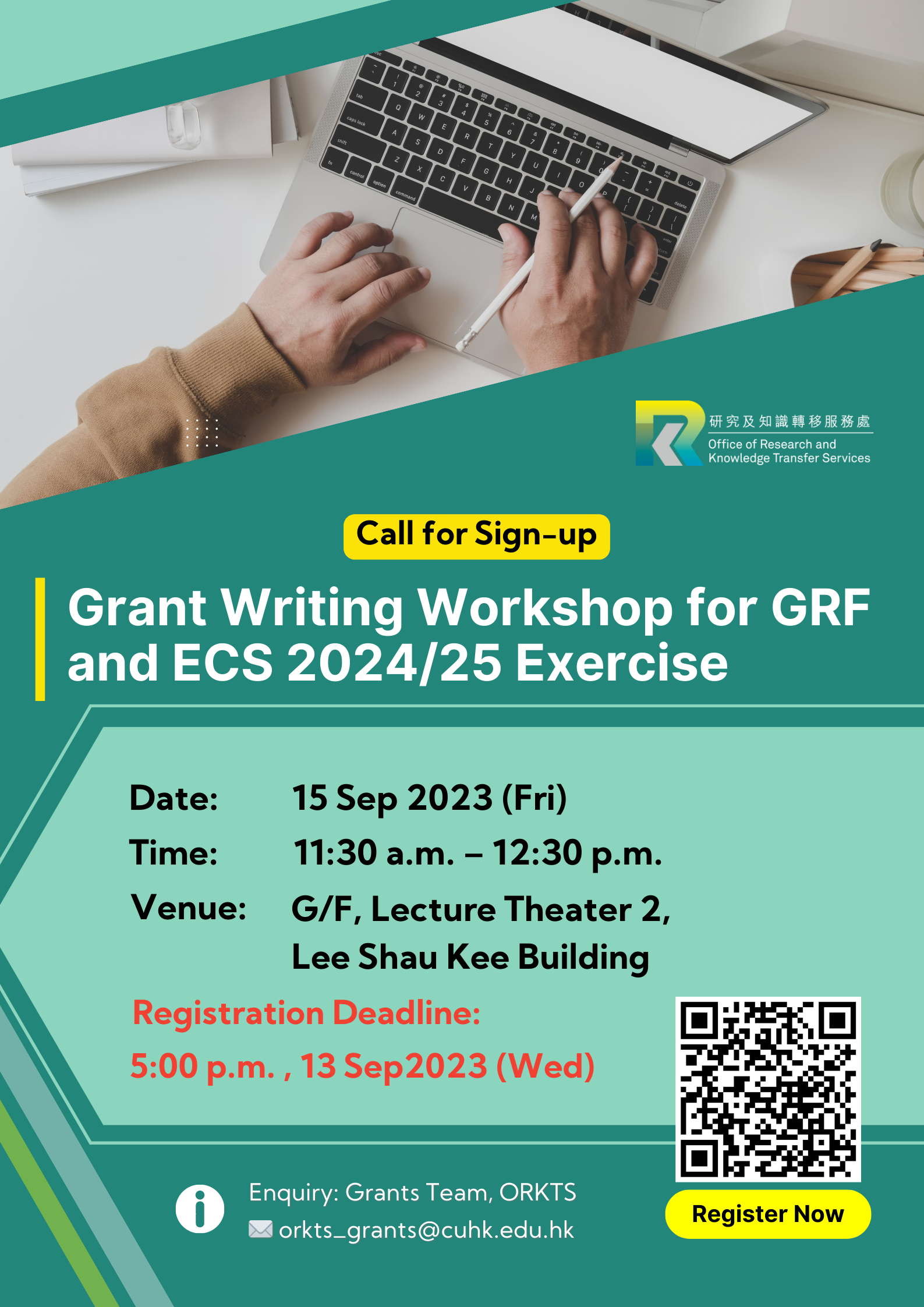 Grant Writing Workshop for GRF and ECS 2024/2025 Exercise