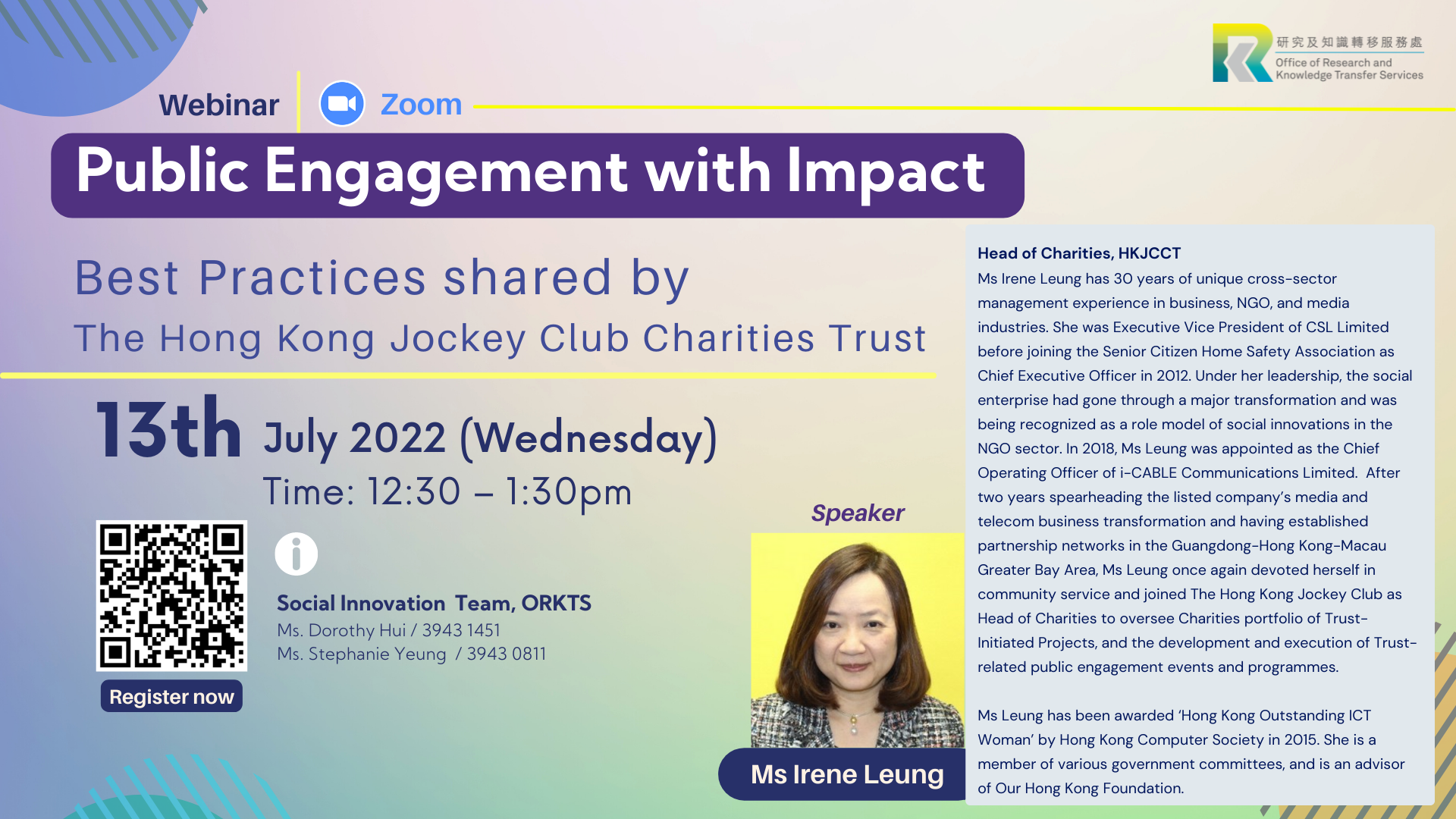 Public Engagement with Impact - Best Practices from the Hong Kong Jockey Club Charities Trust