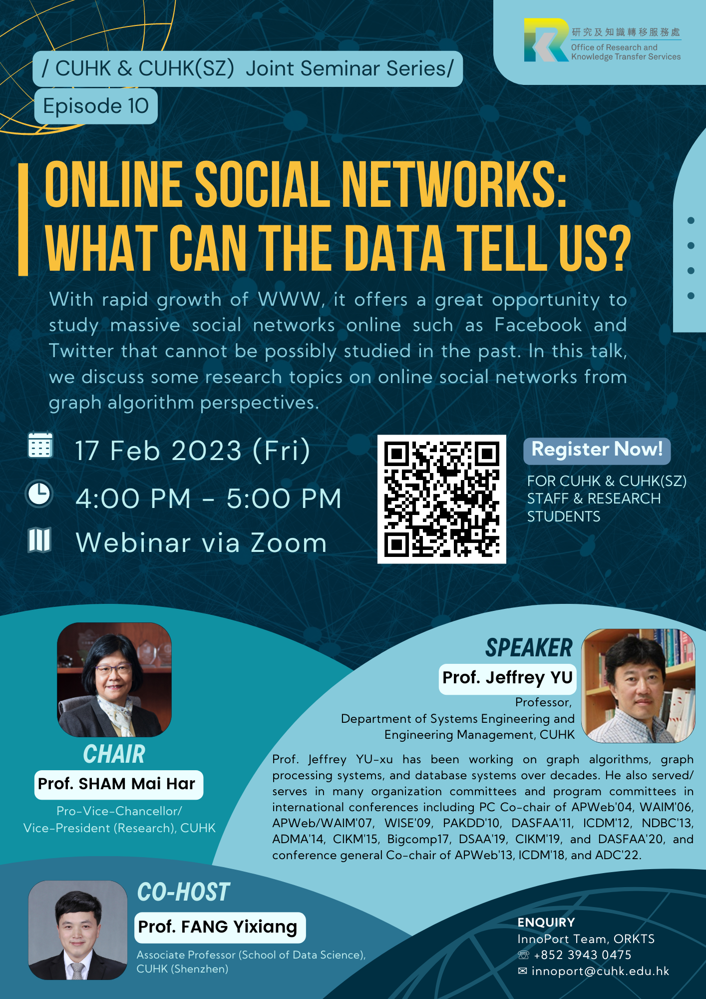 CUHK and CUHK(SZ) Joint Seminar Series: Online Social Networks: What Can The Data Tell Us?