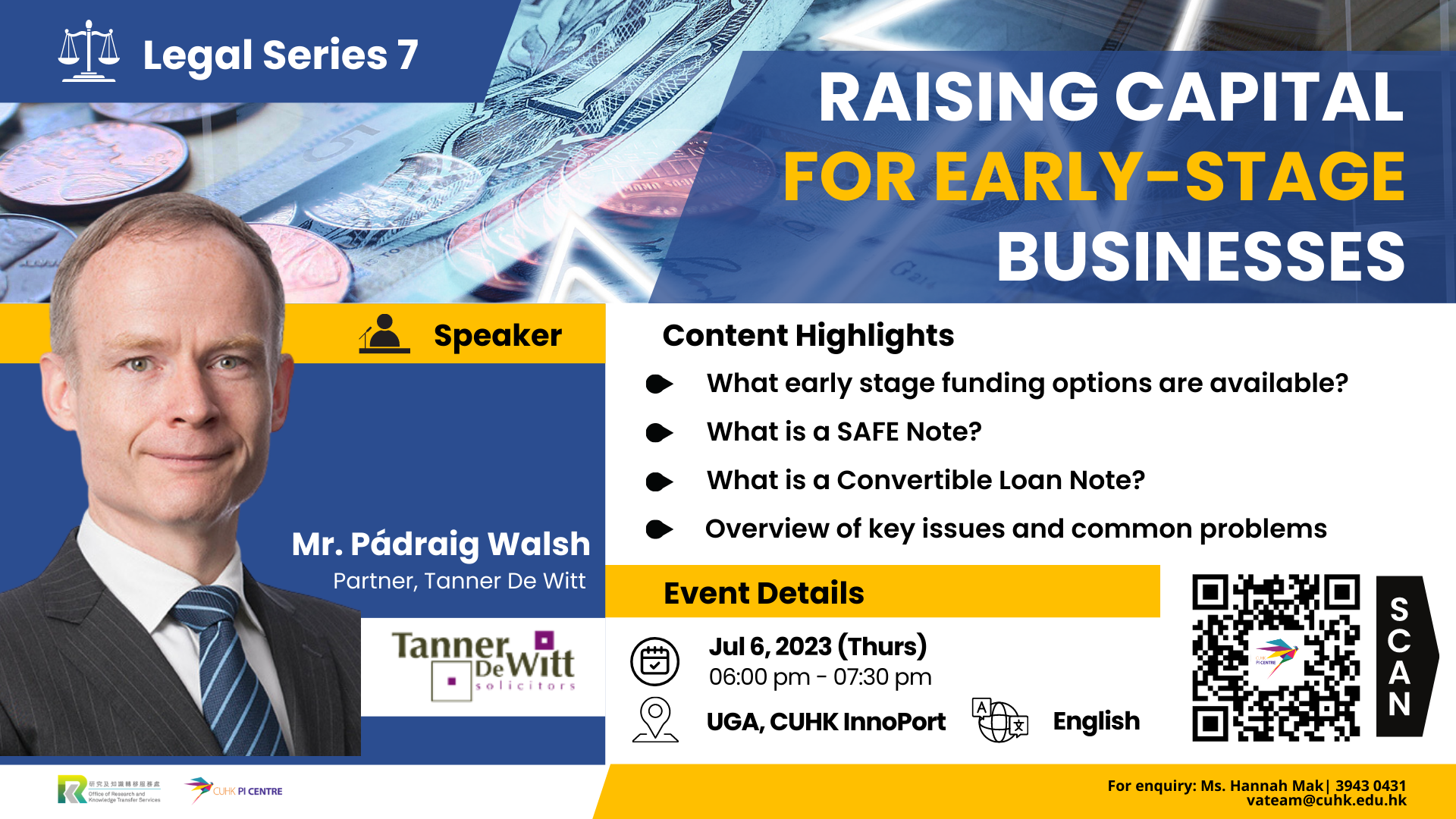 Legal Series 7: Raising Capital for Early Stage Businesses