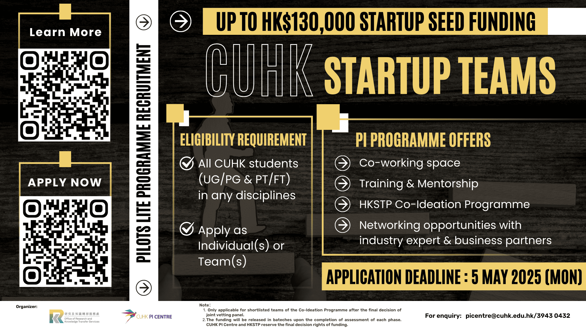 Poster Pilots Lite Programme Recruitment