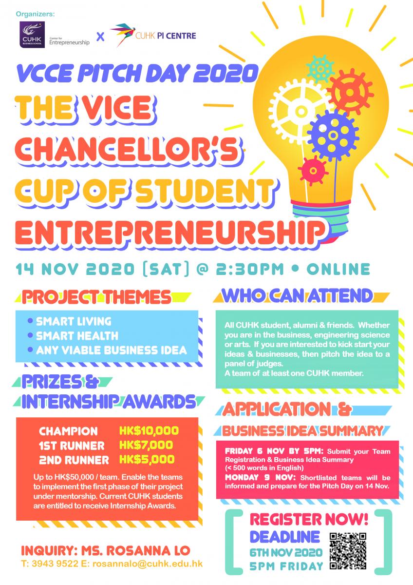 The Vice Chancellor’s Cup of Student Entrepreneurship – VCCE Pitch day 2020