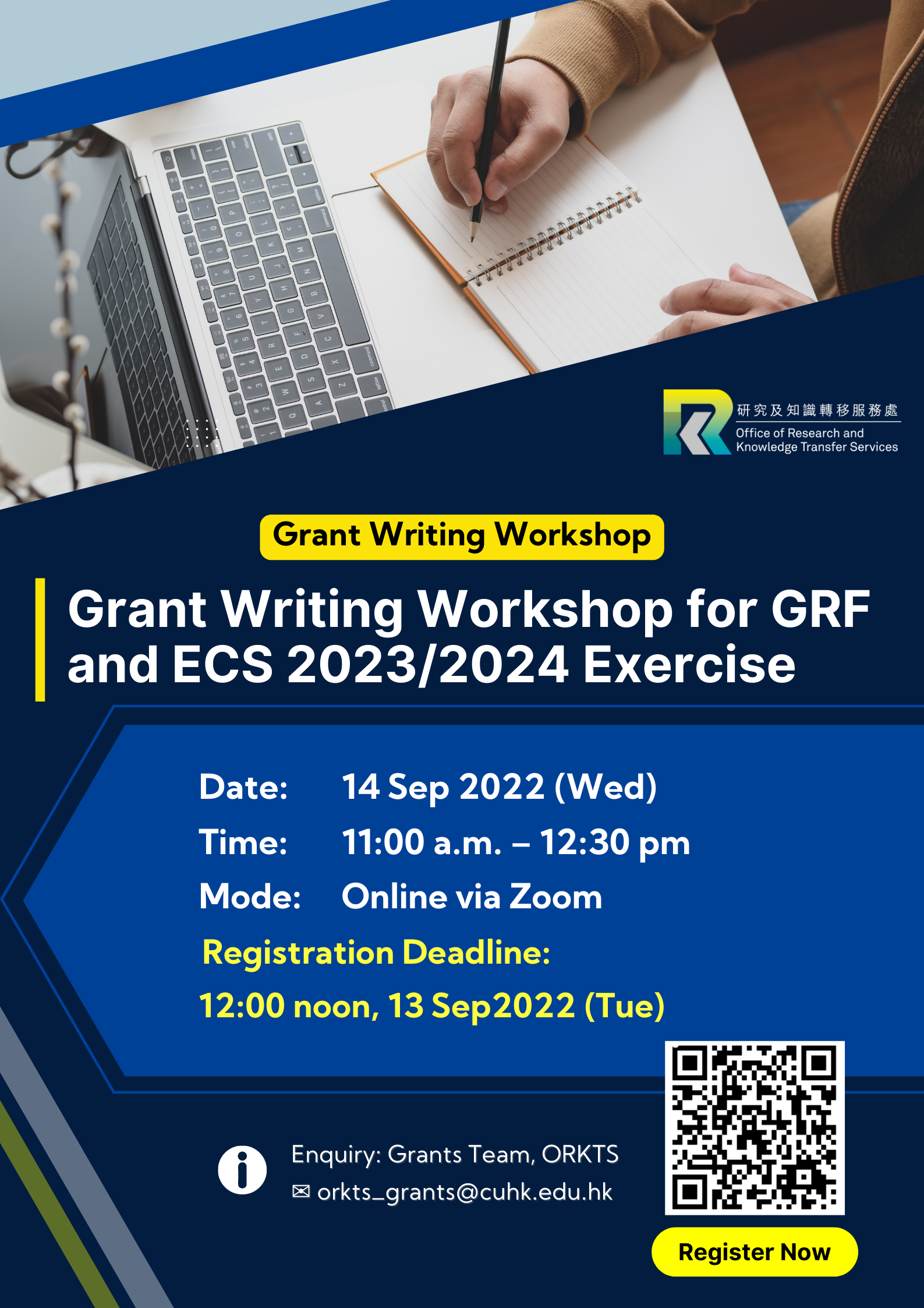 Grant Writing Workshop for GRF and ECS 2023/2024 Exercise